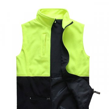 hi vis polar fleece vest | polar fleece safety vest | two tone hi vis ...